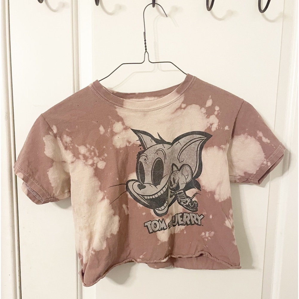 tom and jerry skull crop top